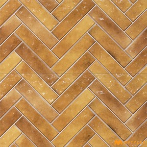 undefined-Ceramic Orange Geometric Wall Tile Code35843 (300x600mm, Glossy)