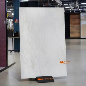 undefined-Vitrified White Slab Floor and Wall Tile Code37301 (1200x1800mm, Matt)