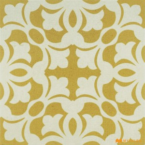 undefined-Ceramic Yellow Moroccan Floor and Wall Tile Code28230 (300x300mm, Matt)