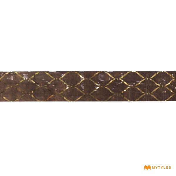 Highlighter Tiles-Vitrified Brown Highlighter Wall Tile Code31513 (195x1200mm, Metallic)