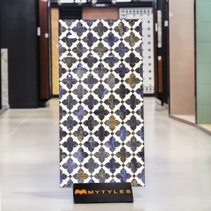 undefined-Vitrified Blue Floor and Wall Tile Code37478 (600x1200mm, High-Glossy)