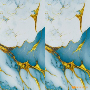 undefined-Vitrified Blue Floor and Wall Tile Code28610 (600x1200mm, Matt)
