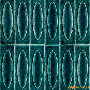 undefined-Imported Blue Subway Wall Tile Code27705 (65x200mm, Glossy)