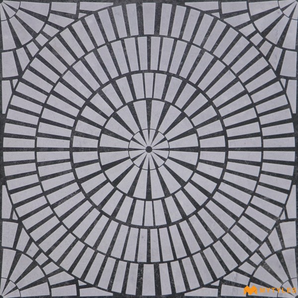 Moroccan Tiles-Vitrified Gray Moroccan Floor and Wall Tile Code33454 (600x600mm, Matt)