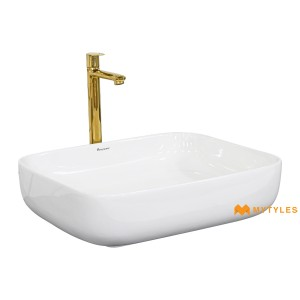 undefined-Parryware Ceramic White Wash Basin Code35019 (410x530mm, Glossy)-Rombi