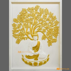 undefined-Mint Stone Buddha Mural Code30997 (3x4Feet, Stone) -MYTMU034 
