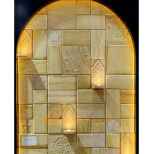 undefined-Natural Teak Sand Stone Wall Cladding Code29547 (Random Size, Stone)-MYT149