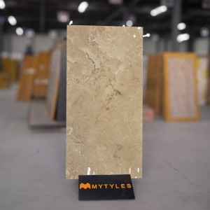 undefined-Vitrified Cream Floor and Wall Tile Code9778 (600x1200mm, Glossy)