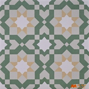 undefined-Vitrified Green Digital Parking Floor and Wall Tile Code36841 (400x400mm, Matt)