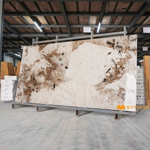 undefined-Vitrified Beige Slab Floor and Wall Tile Code29076 (1200x2400mm, Glossy)