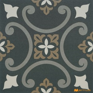 undefined-Ceramic Grey Moroccan Floor and Wall Tile Code28415 (300x300mm, Matt)