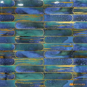 undefined-Ceramic Blue Highlighter Wall Tile Code31254 (300x600mm, High-Glossy)