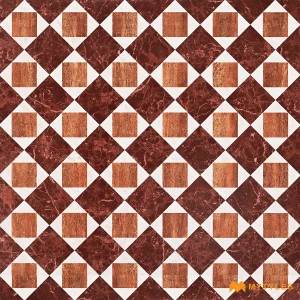 Checked Red Moroccan Tile Code39811 