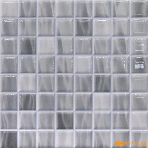 undefined-Gray Swimming Pool Mosaic Floor and Wall Tile Code38526 (200x200mm, Glossy)
