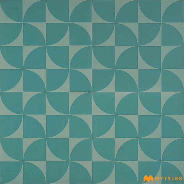 Buy 12 x 12 inch vitrified Moroccan code18946 | aqua