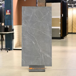 undefined-Vitrified Gray Slab Floor and Wall Tile Code37584 (800x1600mm, Matt)