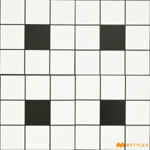 undefined-Ceramic White and Black Moroccan Tile Code26108 (300x300mm, Matt)
