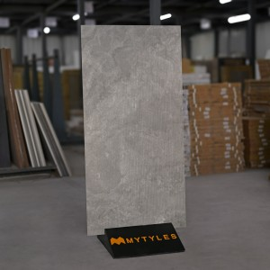 undefined-Vitrified Gray Textured Floor and Wall Tile Code34069 (600x1200mm, Matt)