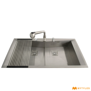 undefined-Futura Kitchen Sink - Intelligent Sink Series FS 4520 IS (45x20x9 Inch, Double Bowl)