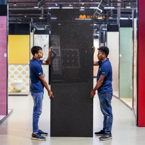 undefined-Full Body Vitrified Slab Floor and Wall Tile Code38446 (800x2400x15mm, Glossy)