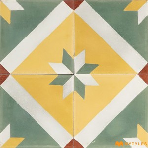 undefined-Athangudi Tile Code30376 (254x254mm, Matt)