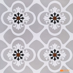 undefined-Vitrified Gray Moroccan Floor and Wall Tile Code36795 (600x600mm, Carving Matt)