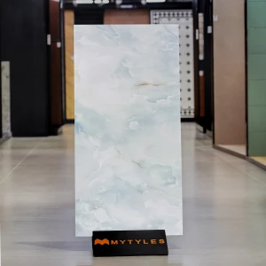 undefined-Vitrified Blue Floor and Wall Tile Code37404 (600x1200mm, Carving Matt)