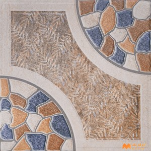 undefined-Vitrified Brown Digital Parking Floor and Wall Tile Code36813 (400x400mm, Matt)