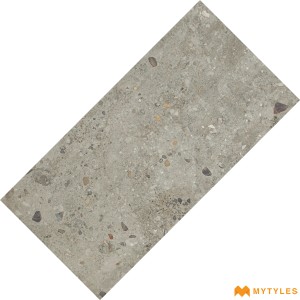 undefined-Vitrified Gray Terrazzo Floor and Wall Tile Code30622 (600x1200mm, Matt)