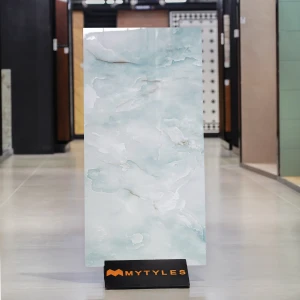 undefined-Vitrified Blue Floor and Wall Tile Code37417 (600x1200mm, Glossy)