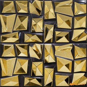 undefined-Ceramic Gold Highlighter Wall Tile Code36190 (300x600mm, Metallic)