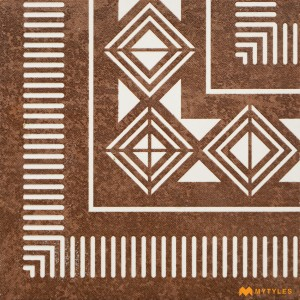 White and Brown Carpet Design Tile Code30745