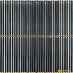 undefined-Ceramic Blue Kitkat Mosaic Wall Tile Code28434 (300x600mm, Glossy)