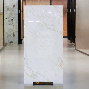 undefined-Vitrified White Slab Floor and Wall Tile Code37563 (800x1600mm, Glossy)