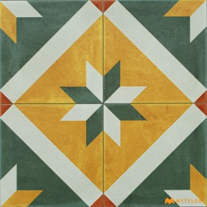 undefined-Green Carpet Design Floor and Wall Tile Code31114HL2 (300x300mm, Matt)