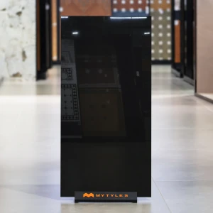 undefined-Black Full Body Vitrified Floor and Wall Tile Code37236 (600x1200mm, Glossy)