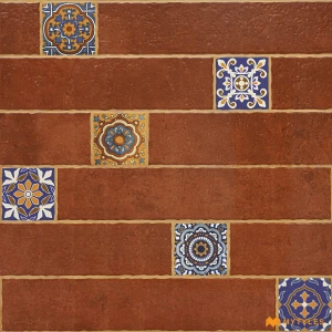 undefined-Red Wooden Floor and Wall Tile Code37958 (600x600mm, Matt)