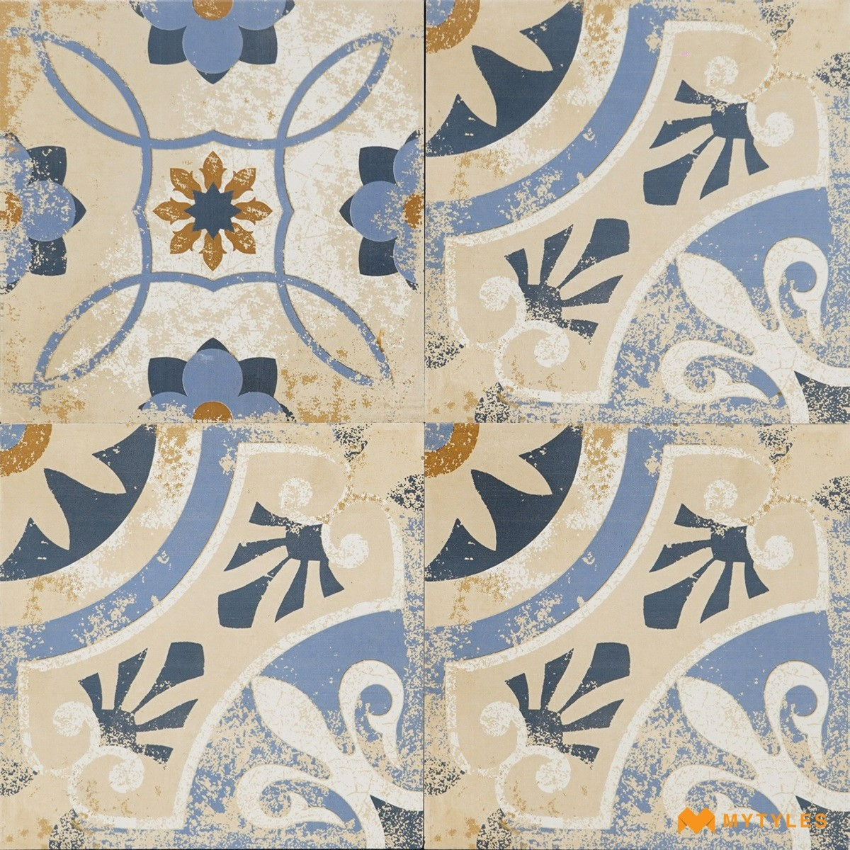 Buy 1x1 Feet Moroccan Wall & Floor Tile code24361 Online