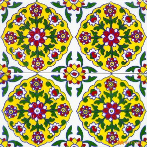 undefined-Decorative Yellow Floor and Wall Tile Code30848(75x150mm, Glossy, 8Pcs)