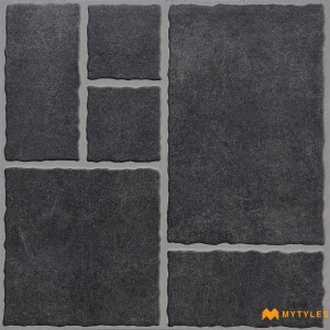 undefined-Vitrified Black Digital Parking Floor and Wall Tile Code32150 (400x400mm, Matt)