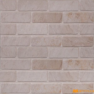 undefined-Beige Sandstone Exposed Matt Ceramic Brick Tile Code40864 300x600mm 4Pc
