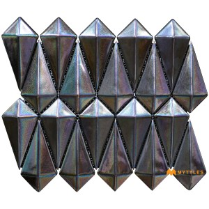 undefined-Imported Copper Mosaic Wall Tile Code31156 (300x382mm, Mettalic)