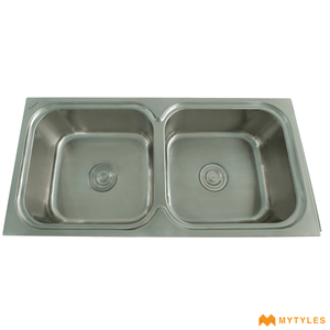 undefined-Futura Kitchen Sink - Dura Double Bowl Code14150 (37x18x8 Inch)