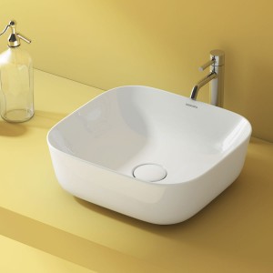 undefined-Ceramic White Wash Basin Code31332 (390x390mm, Glossy, Sofi)