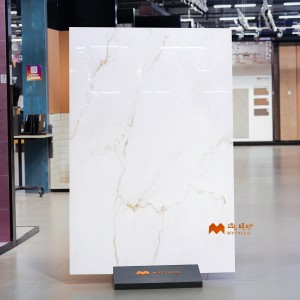 undefined-Vitrified White 15mm Slab Floor and Wall Tile Code37100 (1200x1800mm, Glossy)