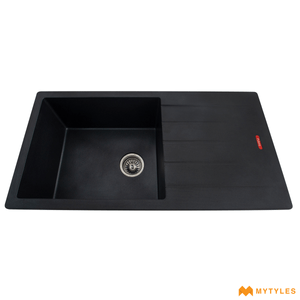 undefined-Futura Kitchen Sink - Quartz Series FS 3618 NQ Black Code14139 (36x18x9 Inch, Single Bowl )