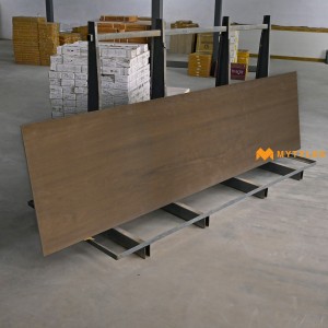 undefined-Vitrified Brown Wooden Slab Floor and Wall Tile Code22046 (790x3000mm, Matt)