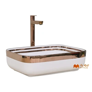 undefined-Ceramic White Table Top Wash Basin Code36001 (325x450mm, Glossy)