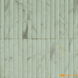 undefined-White Marble Fluted Wall Tile Code25608 (300x300mm, Matt)