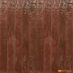 undefined-Imported Red Subway Wall Tile Code32687 (50x500mm, Glossy)